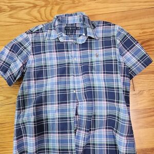 Ralph Lauren Blue and Pink Plaid Casual Shirt